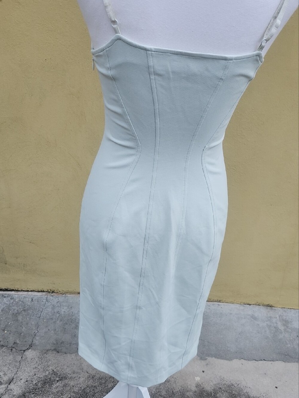 Alexander Wang Mint Green Midi Bodycon Dress with V-Notch Bust - Picture 7 of 11